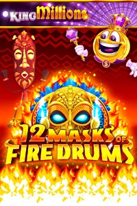 12 Masks of Fire Drums King Millions